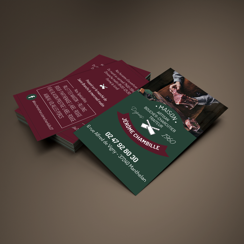 Carte de visite - Boucherie Charcuterie Chambille à Manthelan Carte de visite - Boucherie Charcuterie Chambille à Manthelan